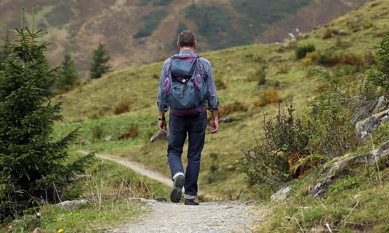 Woman hiking in nature